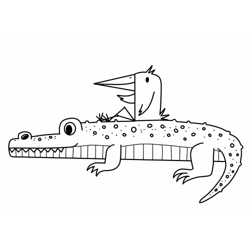 Színezők gyerekeknek - Krokodil